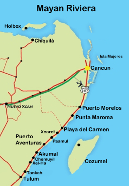 Riviera Maya Map